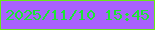 文字の大きさ：2、枠の色：69e916、背景の色：a961fd、文字の色：1ce734 無料ブログパーツのブログ時計