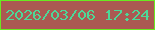 文字の大きさ：4、枠の色：69ea21、背景の色：ab5952、文字の色：4dd898 無料ブログパーツのブログ時計