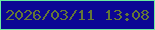 文字の大きさ：5、枠の色：69eba1、背景の色：0c0694、文字の色：647736 無料ブログパーツのブログ時計
