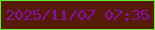 文字の大きさ：1、枠の色：69ed27、背景の色：561a08、文字の色：8a0cae 無料ブログパーツのブログ時計