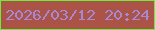 文字の大きさ：3、枠の色：69ef39、背景の色：ac5348、文字の色：a688d4 無料ブログパーツのブログ時計