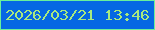 文字の大きさ：1、枠の色：69f09b、背景の色：0668e3、文字の色：a8e97f 無料ブログパーツのブログ時計
