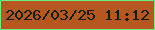文字の大きさ：3、枠の色：69f185、背景の色：b5571e、文字の色：0b1e0f 無料ブログパーツのブログ時計