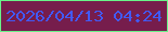 文字の大きさ：1、枠の色：69f389、背景の色：761d4c、文字の色：4259f4 無料ブログパーツのブログ時計