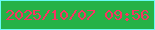 文字の大きさ：1、枠の色：69fbf5、背景の色：25b247、文字の色：f93362 無料ブログパーツのブログ時計