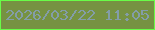 文字の大きさ：5、枠の色：69fc48、背景の色：769242、文字の色：839da8 無料ブログパーツのブログ時計