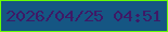文字の大きさ：1、枠の色：69ff04、背景の色：155683、文字の色：3e1966 無料ブログパーツのブログ時計