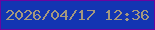 文字の大きさ：1、枠の色：6a049f、背景の色：1235b2、文字の色：a4987f 無料ブログパーツのブログ時計