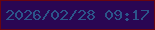 文字の大きさ：1、枠の色：6a050f、背景の色：2a0653、文字の色：2c558a 無料ブログパーツのブログ時計