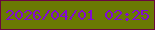 文字の大きさ：1、枠の色：6a063f、背景の色：6a7903、文字の色：8309d4 無料ブログパーツのブログ時計