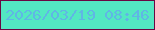 文字の大きさ：1、枠の色：6a0842、背景の色：53e8c2、文字の色：60b6e5 無料ブログパーツのブログ時計
