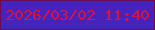 文字の大きさ：2、枠の色：6a0956、背景の色：4623bb、文字の色：d71342 無料ブログパーツのブログ時計