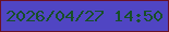 文字の大きさ：2、枠の色：6a1224、背景の色：5045c3、文字の色：174f28 無料ブログパーツのブログ時計