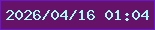 文字の大きさ：4、枠の色：6a16cb、背景の色：671269、文字の色：a2fff9 無料ブログパーツのブログ時計