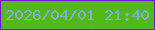 文字の大きさ：5、枠の色：6a17dc、背景の色：53b819、文字の色：82aad3 無料ブログパーツのブログ時計