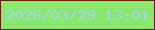 文字の大きさ：5、枠の色：6a1810、背景の色：8ae96c、文字の色：a6d4f4 無料ブログパーツのブログ時計
