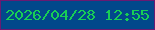 文字の大きさ：4、枠の色：6a1a72、背景の色：02488b、文字の色：18ce55 無料ブログパーツのブログ時計