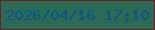 文字の大きさ：2、枠の色：6a1e1f、背景の色：2c6a55、文字の色：0a548e 無料ブログパーツのブログ時計