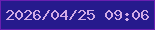 文字の大きさ：1、枠の色：6a1fb0、背景の色：261a8d、文字の色：d1abe6 無料ブログパーツのブログ時計