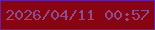 文字の大きさ：3、枠の色：6a209e、背景の色：870413、文字の色：924c8e 無料ブログパーツのブログ時計