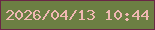文字の大きさ：5、枠の色：6a2646、背景の色：6c7f43、文字の色：f0b8b3 無料ブログパーツのブログ時計
