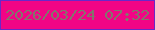 文字の大きさ：2、枠の色：6a28c8、背景の色：f10585、文字の色：82766c 無料ブログパーツのブログ時計