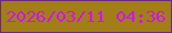 文字の大きさ：5、枠の色：6a2980、背景の色：a27e19、文字の色：cf14ef 無料ブログパーツのブログ時計