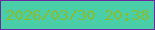 文字の大きさ：4、枠の色：6a299d、背景の色：49cea7、文字の色：88bc32 無料ブログパーツのブログ時計