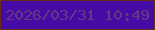 文字の大きさ：3、枠の色：6a2b16、背景の色：440ca4、文字の色：673783 無料ブログパーツのブログ時計