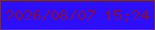 文字の大きさ：1、枠の色：6a2b5e、背景の色：2d0efa、文字の色：7e0c53 無料ブログパーツのブログ時計