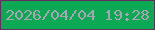 文字の大きさ：5、枠の色：6a2b61、背景の色：0ca955、文字の色：aaa3b3 無料ブログパーツのブログ時計