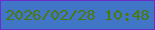 文字の大きさ：2、枠の色：6a2cca、背景の色：4175c6、文字の色：4b790e 無料ブログパーツのブログ時計