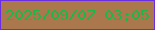 文字の大きさ：4、枠の色：6a2ee2、背景の色：ab774c、文字の色：18b947 無料ブログパーツのブログ時計