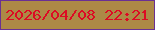 文字の大きさ：3、枠の色：6a3093、背景の色：ad8946、文字の色：dc0b24 無料ブログパーツのブログ時計