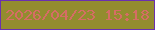 文字の大きさ：3、枠の色：6a30af、背景の色：938c2f、文字の色：d56d65 無料ブログパーツのブログ時計