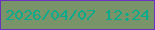 文字の大きさ：3、枠の色：6a33bf、背景の色：7a9469、文字の色：0baa8a 無料ブログパーツのブログ時計