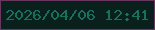 文字の大きさ：4、枠の色：6a385f、背景の色：09201c、文字の色：19705d 無料ブログパーツのブログ時計