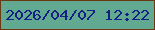 文字の大きさ：1、枠の色：6a390f、背景の色：61aa91、文字の色：162082 無料ブログパーツのブログ時計