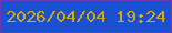 文字の大きさ：4、枠の色：6a39b8、背景の色：1a51d0、文字の色：d2a816 無料ブログパーツのブログ時計