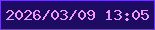 文字の大きさ：3、枠の色：6a39ec、背景の色：1e0c63、文字の色：ef9af7 無料ブログパーツのブログ時計