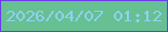 文字の大きさ：1、枠の色：6a3ce6、背景の色：66c091、文字の色：8fd1f3 無料ブログパーツのブログ時計