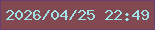文字の大きさ：1、枠の色：6a3e6f、背景の色：834952、文字の色：a0e4ea 無料ブログパーツのブログ時計