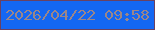 文字の大きさ：3、枠の色：6a4161、背景の色：1467f2、文字の色：9b8689 無料ブログパーツのブログ時計