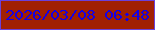文字の大きさ：5、枠の色：6a41da、背景の色：a12003、文字の色：1600e3 無料ブログパーツのブログ時計
