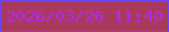 文字の大きさ：3、枠の色：6a45fa、背景の色：ab395d、文字の色：ae29f1 無料ブログパーツのブログ時計