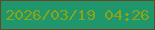 文字の大きさ：2、枠の色：6a4723、背景の色：1f966b、文字の色：8aa413 無料ブログパーツのブログ時計