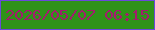 文字の大きさ：1、枠の色：6a48db、背景の色：2f9219、文字の色：a41b6d 無料ブログパーツのブログ時計