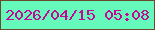文字の大きさ：1、枠の色：6a492c、背景の色：65fabb、文字の色：c20894 無料ブログパーツのブログ時計