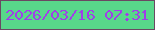 文字の大きさ：3、枠の色：6a4962、背景の色：58d88a、文字の色：a13ee9 無料ブログパーツのブログ時計