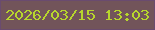 文字の大きさ：1、枠の色：6a4b6f、背景の色：72545a、文字の色：b7d62d 無料ブログパーツのブログ時計